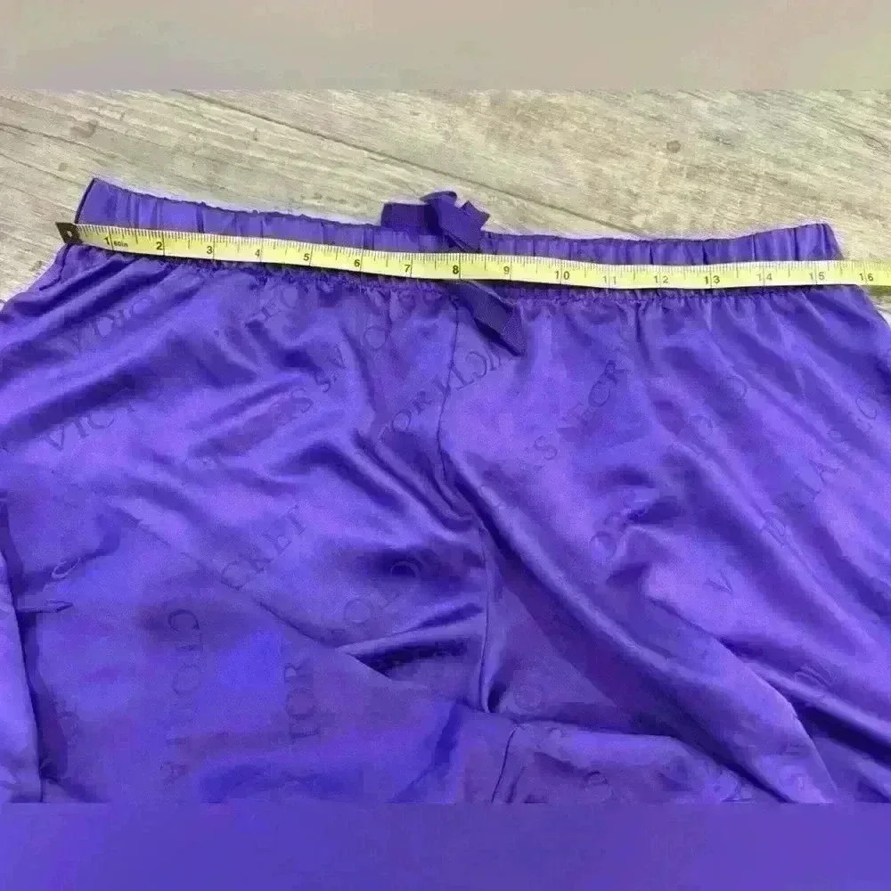 Victorias Secret Purple 2 Piece PJ Set Size Medium - Picture 4 of 16